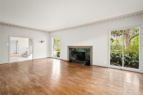 Empty room, Fireplace, Interior, Wood Texture Flooring