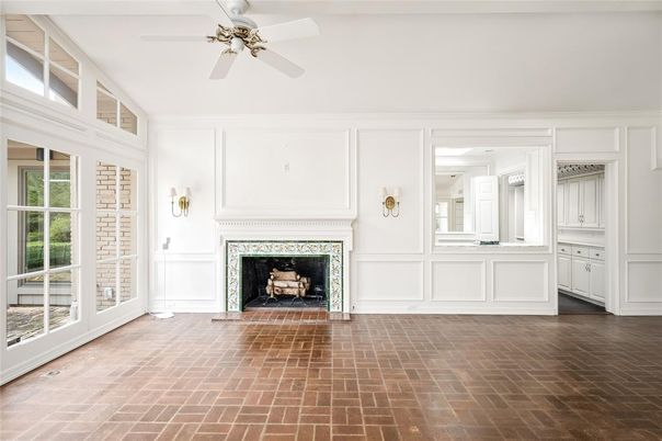 Empty room, Fireplace, Interior