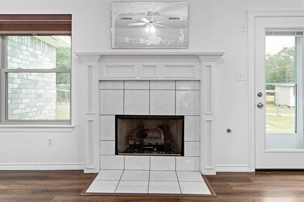 Fireplace, Interior, Wood Texture Flooring