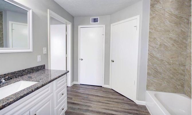 Bathroom, Interior, Wood Texture Flooring