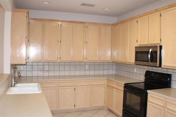 Interior, Kitchen, Recessed Lighting, Tile Countertops