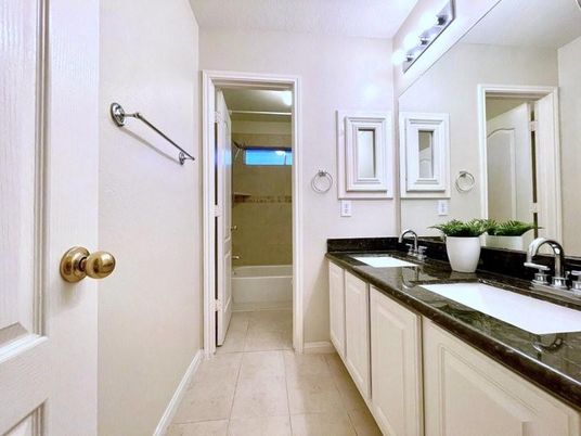 Bathroom, Dual Sink Vanities, Glass Shower, Interior