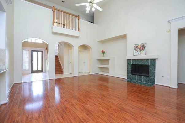 Fireplace, Interior, Wood Texture Flooring