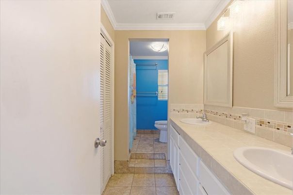Bathroom, Dual Sink Vanities, Interior, Tile Countertops