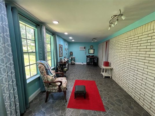 Interior, Recessed Lighting, Stone Walls