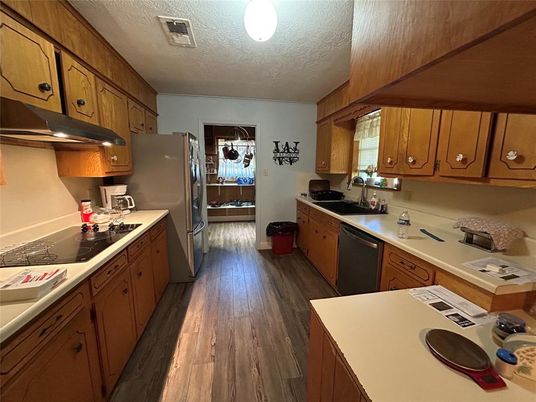 Interior, Kitchen, Wood Texture Flooring