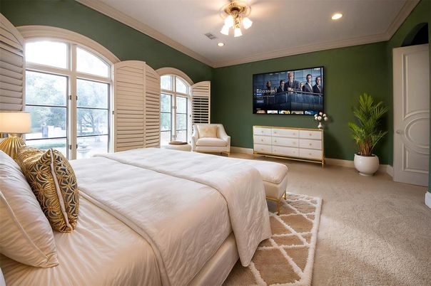 Bedroom, Interior, Recessed Lighting