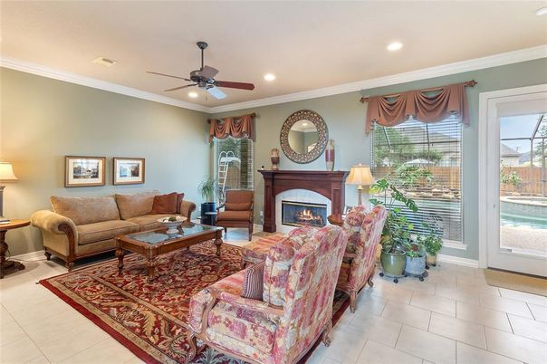 Fireplace, Interior, Living room, Recessed Lighting