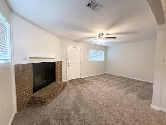 Empty room, Fireplace, Interior, Stone Walls