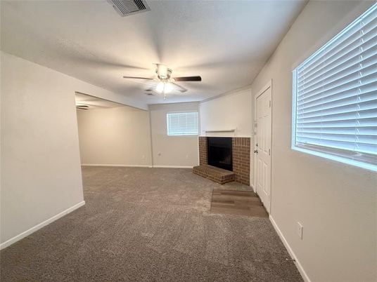 Empty room, Fireplace, Interior
