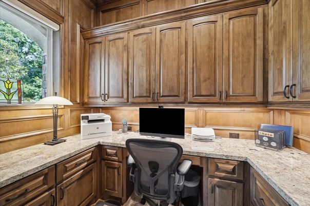 Home Office, Interior, Wooden Walls