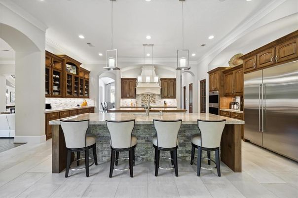 Interior, Kitchen, Pendant Lights, Recessed Lighting, Stainless Steel Appliances