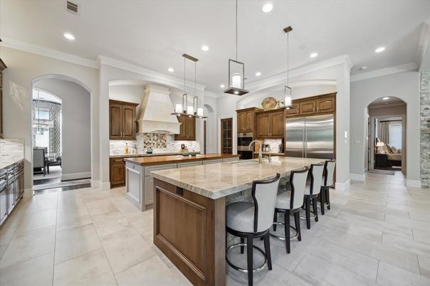 Interior, Kitchen, Pendant Lights, Recessed Lighting, Stainless Steel Appliances