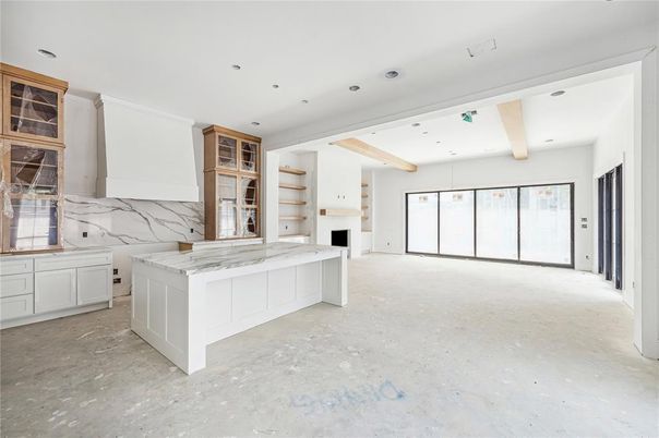 Interior, Kitchen, Marble Walls, Recessed Lighting