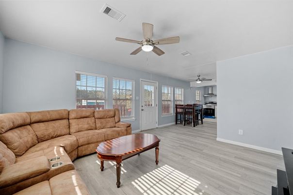Dining room, Interior, Kitchen, Living room, Wood Texture Flooring