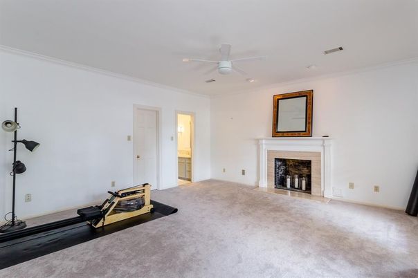 Empty room, Fireplace, Interior, Recessed Lighting