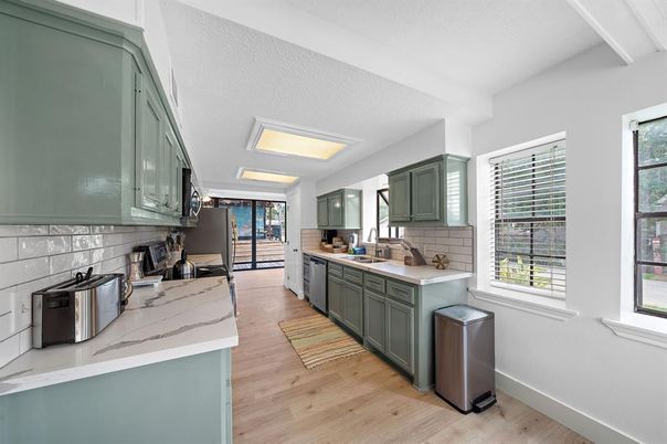Interior, Kitchen, Wood Texture Flooring