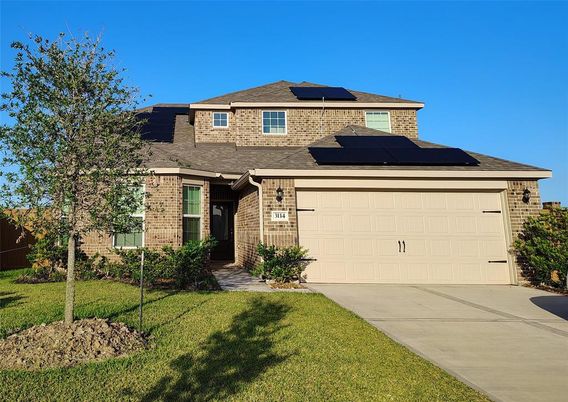 Attached, Exterior, Facade, Brick Facade, Solar Panels, French Provincial