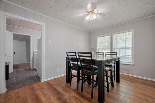 Dining room, Interior, Wood Texture Flooring