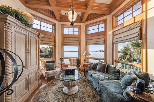 Interior, Living room, Sun Room, Water, Wooden Beams, Wooden Ceilings
