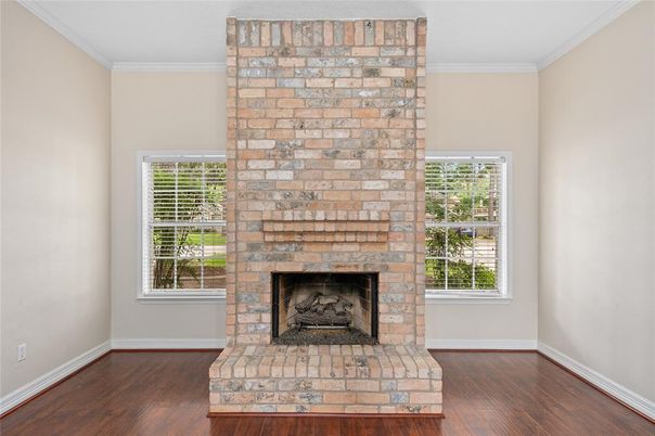 Fireplace, Interior, Wood Texture Flooring