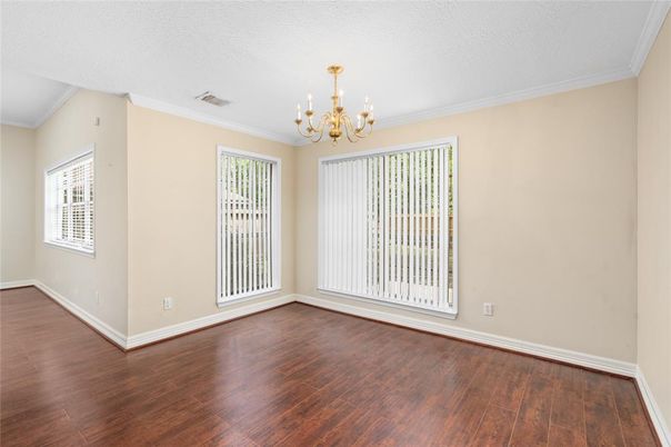 Chandelier, Empty room, Interior, Wood Texture Flooring