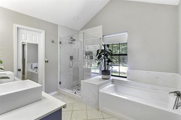 Bathroom, Glass Shower, Interior, Marble Walls