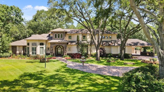 Attached, Backyard, Exterior, Facade, Mediterranean