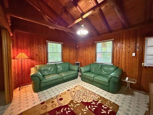 Interior, Living room, Pendant Lights, Wooden Beams, Wooden Ceilings, Wooden Walls