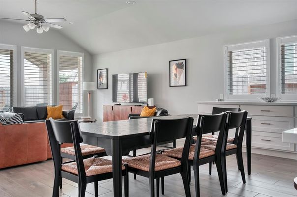 Dining room, Interior, Wood Texture Flooring