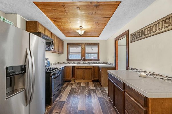 Interior, Kitchen, Wooden Ceilings, Wood Texture Flooring