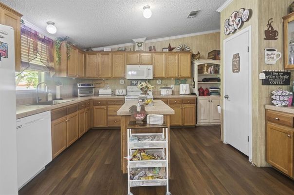 Interior, Kitchen, Wood Texture Flooring
