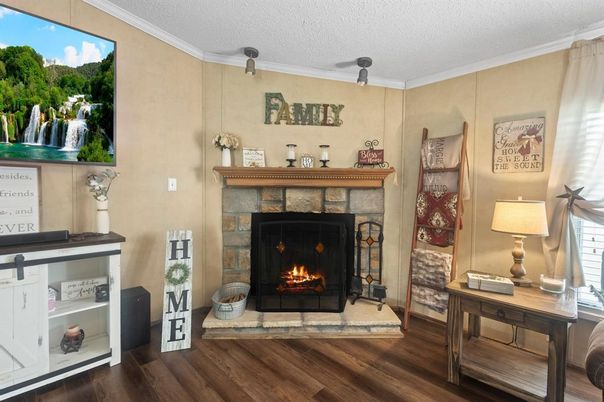 Fireplace, Interior, Wood Texture Flooring