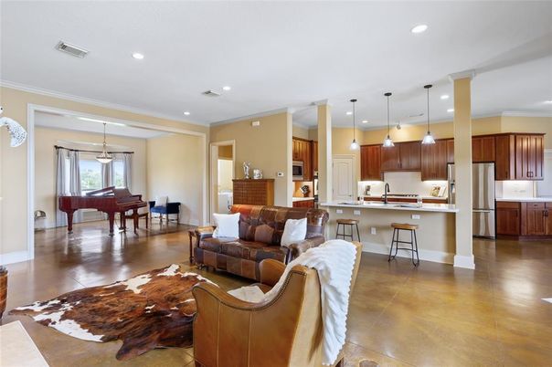 Dining room, Interior, Kitchen, Living room, Pendant Lights, Recessed Lighting