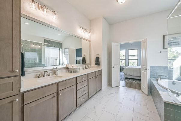 Bathroom, Bedroom, Dual Sink Vanities, Glass Shower, Interior, Marble