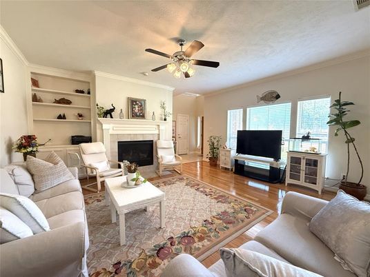 Fireplace, Interior, Living room, Wood Texture Flooring