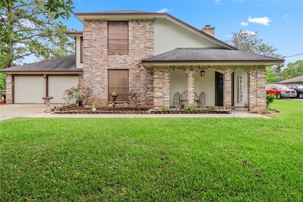 Attached, Backyard, Exterior, Facade, Brick Facade, Mediterranean