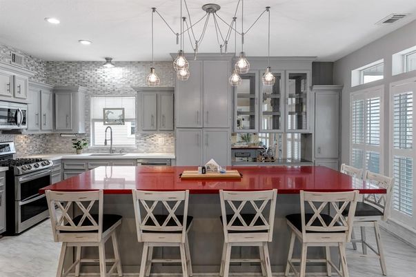 Interior, Kitchen, Pendant Lights, Recessed Lighting, Stainless Steel Appliances
