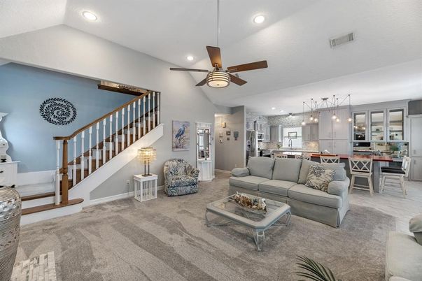 Dining room, Interior, Kitchen, Living room, Pendant Lights, Recessed Lighting