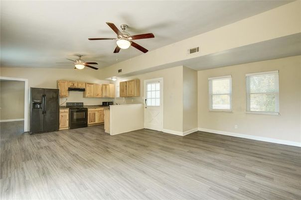Empty room, Interior, Kitchen, Wood Texture Flooring