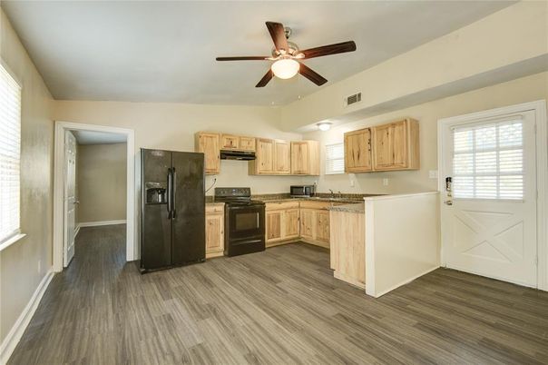 Interior, Kitchen, Wood Texture Flooring
