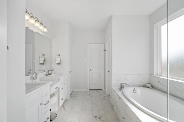 Bathroom, Dual Sink Vanities, Interior, Marble