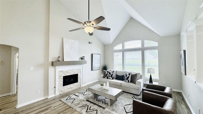 Fireplace, Interior, Living room, Wood Texture Flooring