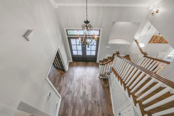 Chandelier, Interior, Wood Texture Flooring