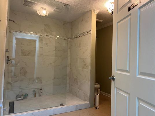 Bathroom, Glass Shower, Interior, Marble Walls