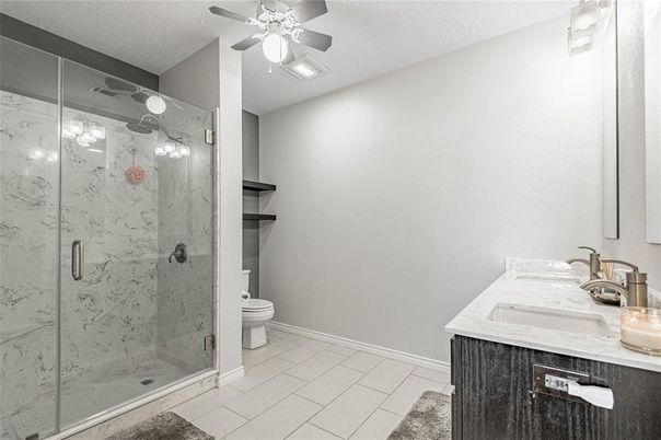 Bathroom, Glass Shower, Interior, Marble Walls
