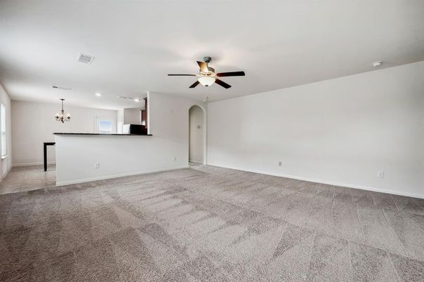 Chandelier, Empty room, Interior, Kitchen, Recessed Lighting