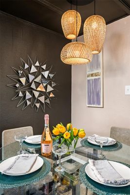 Dining room, Interior, Pendant Lights
