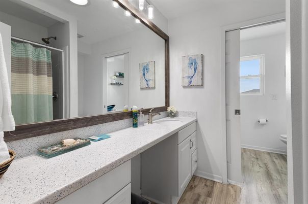 Bathroom, Interior, Wood Texture Flooring