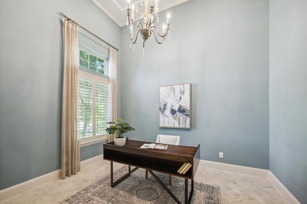 Chandelier, Home Office, Interior